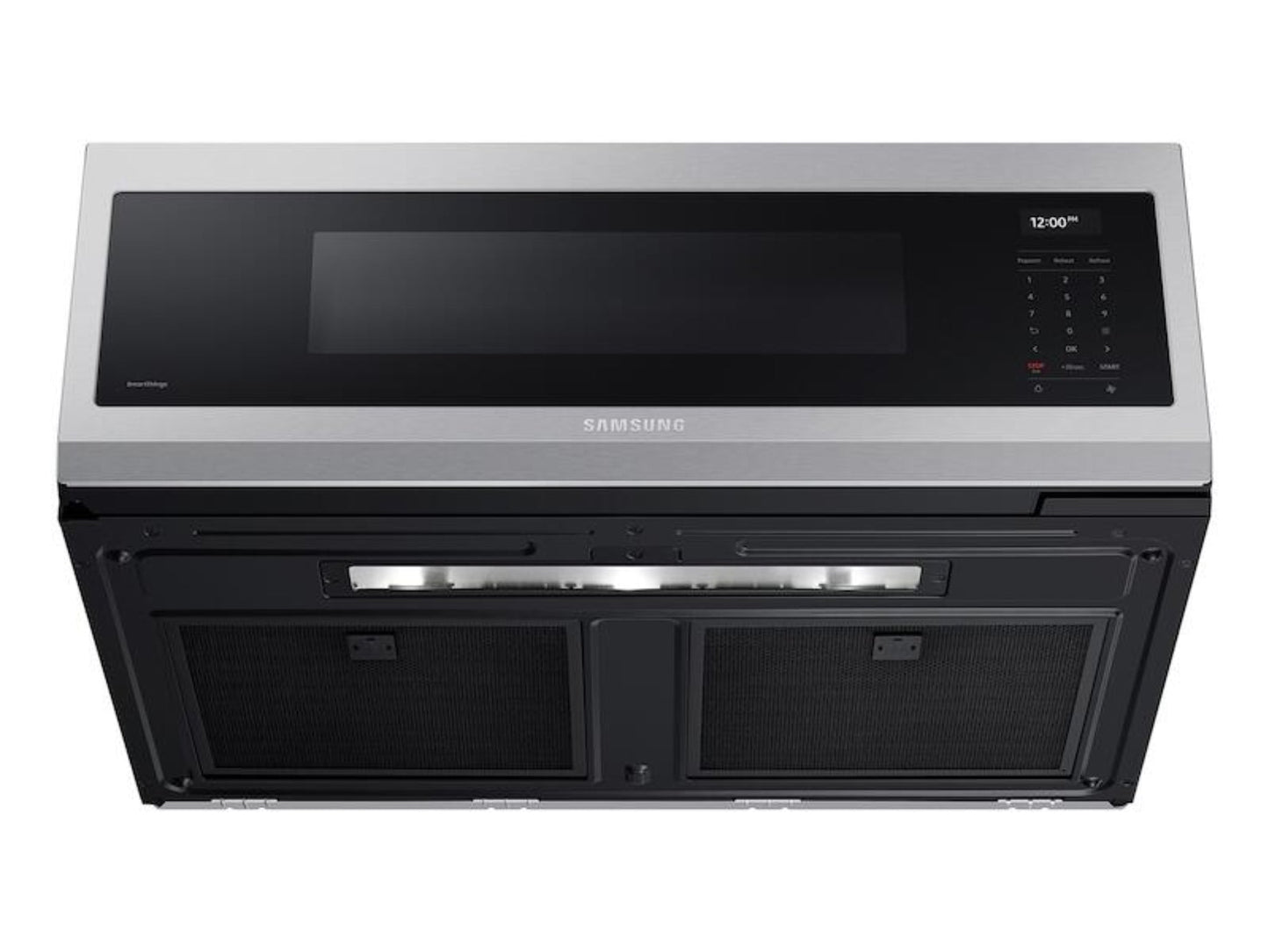 Samsung 30" 1.1 Cu. Ft. Smart Over-the-Range Microwave with Wi-Fi, Voice Control, and Superior Hood Performance in Stainless Steel - ME11A7710DS-KT