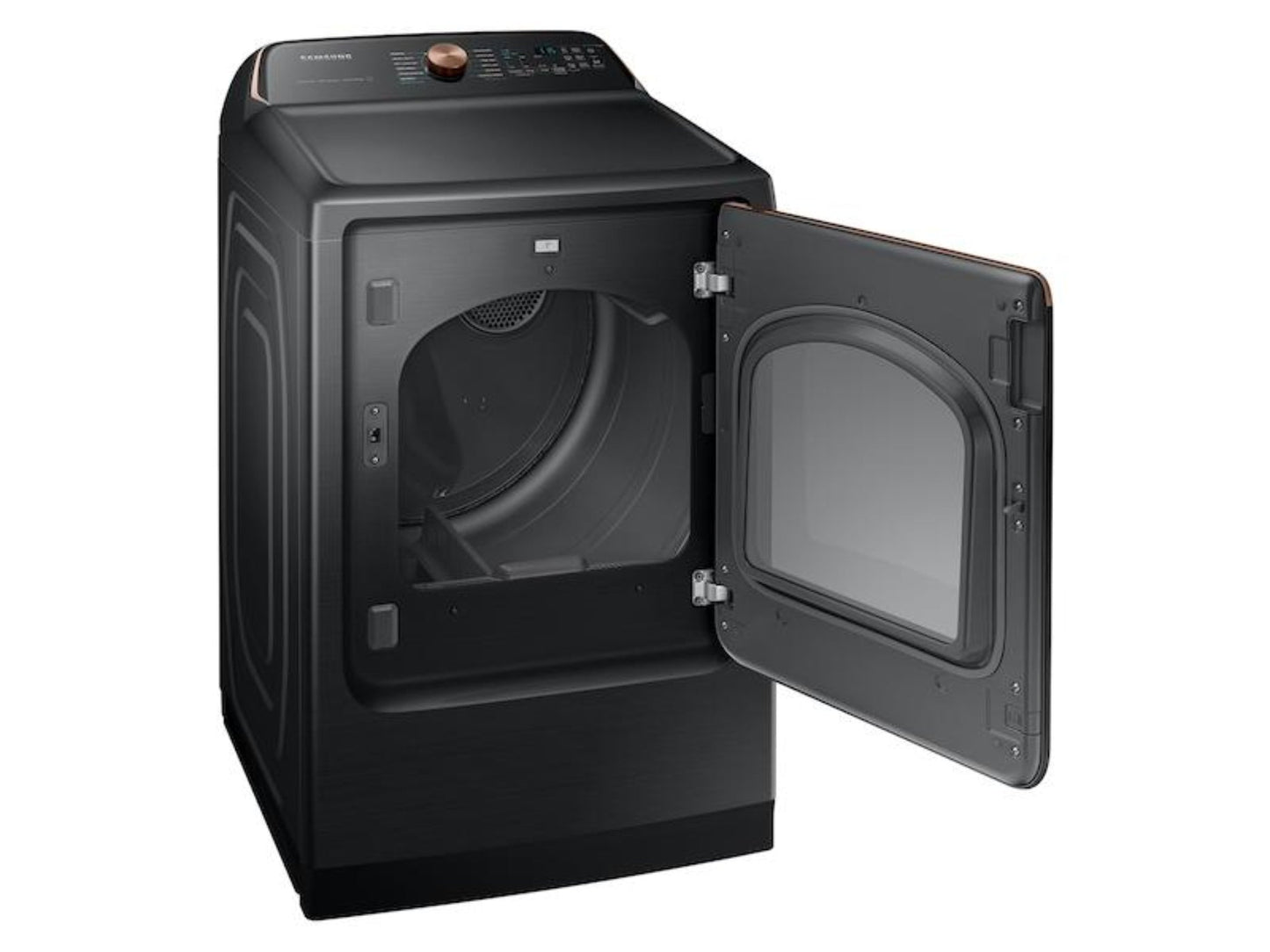 SAMSUNG 7.4 cu. ft. Smart Gas Dryer with Pet Care Dry and Steam Sanitize+ in Brushed Black - DVG54CG7550V-KT
