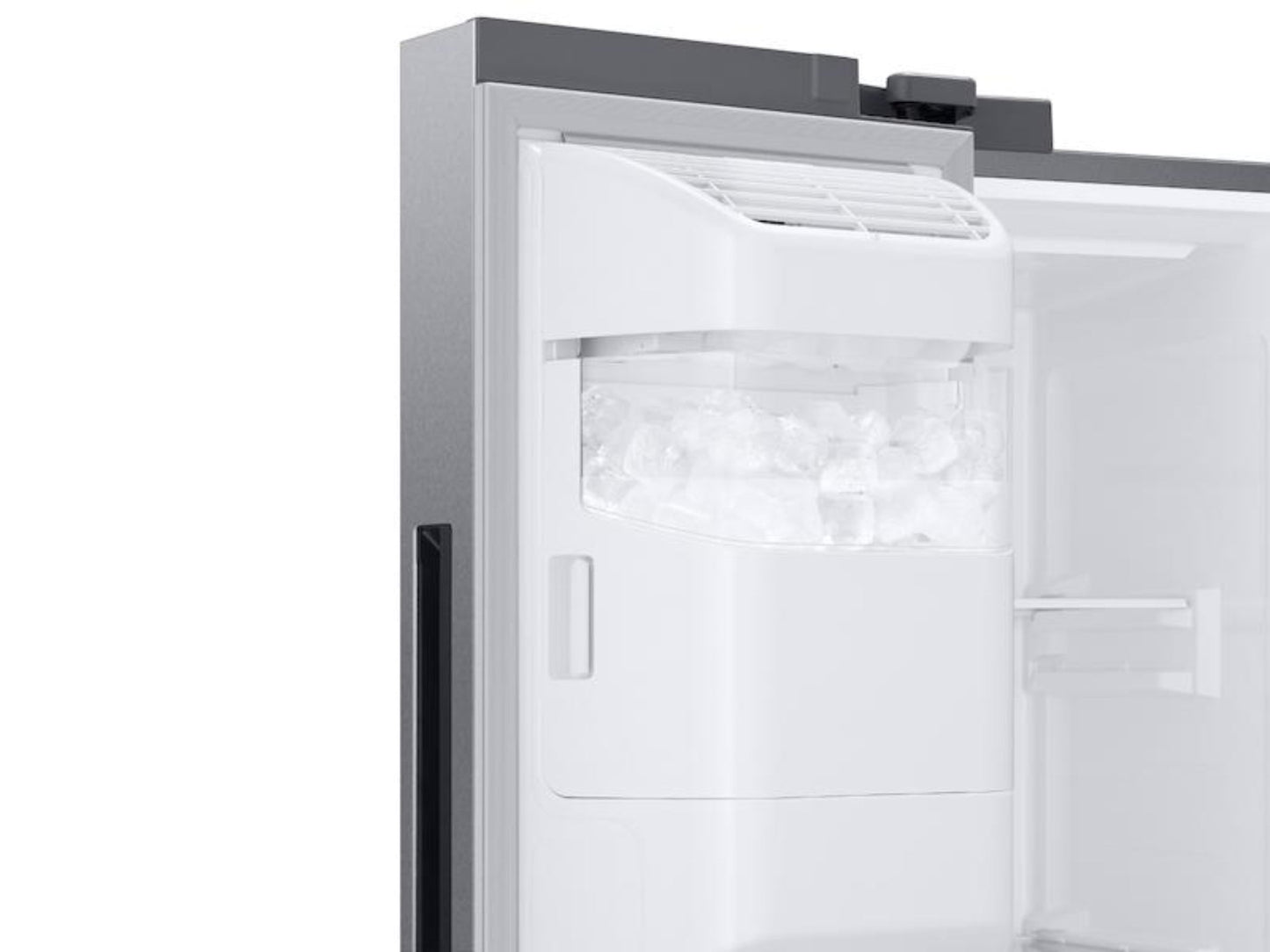 SAMSUNG  22 cu. ft. Counter Depth Side-by-Side Refrigerator in Stainless Steel - RS22T5201SR-KT