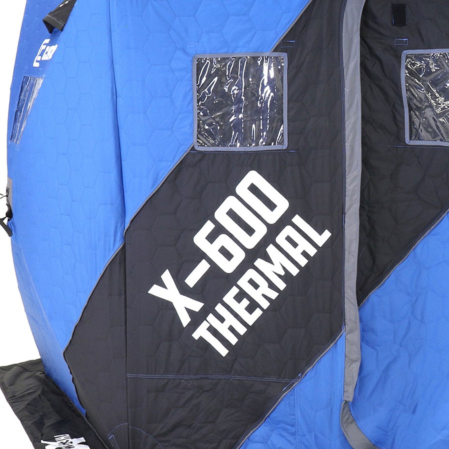 CLAM X-600 Portable 11.5 Ft 6 Person Pop Up Ice Fishing Thermal Hub Shelter Tent - 320783