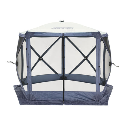 CLAM Quick Set Venture Canopy, Blue + Clam Quick Set Screen Hub Tent (2 Pack) - 399161