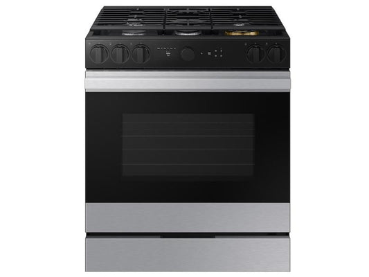 SAMSUNG Bespoke 6.0 cu. ft. Smart Slide-In Gas Range with Air Sous Vide & Air Fry in Stainless Steel - NSG6DG8500SR-KT