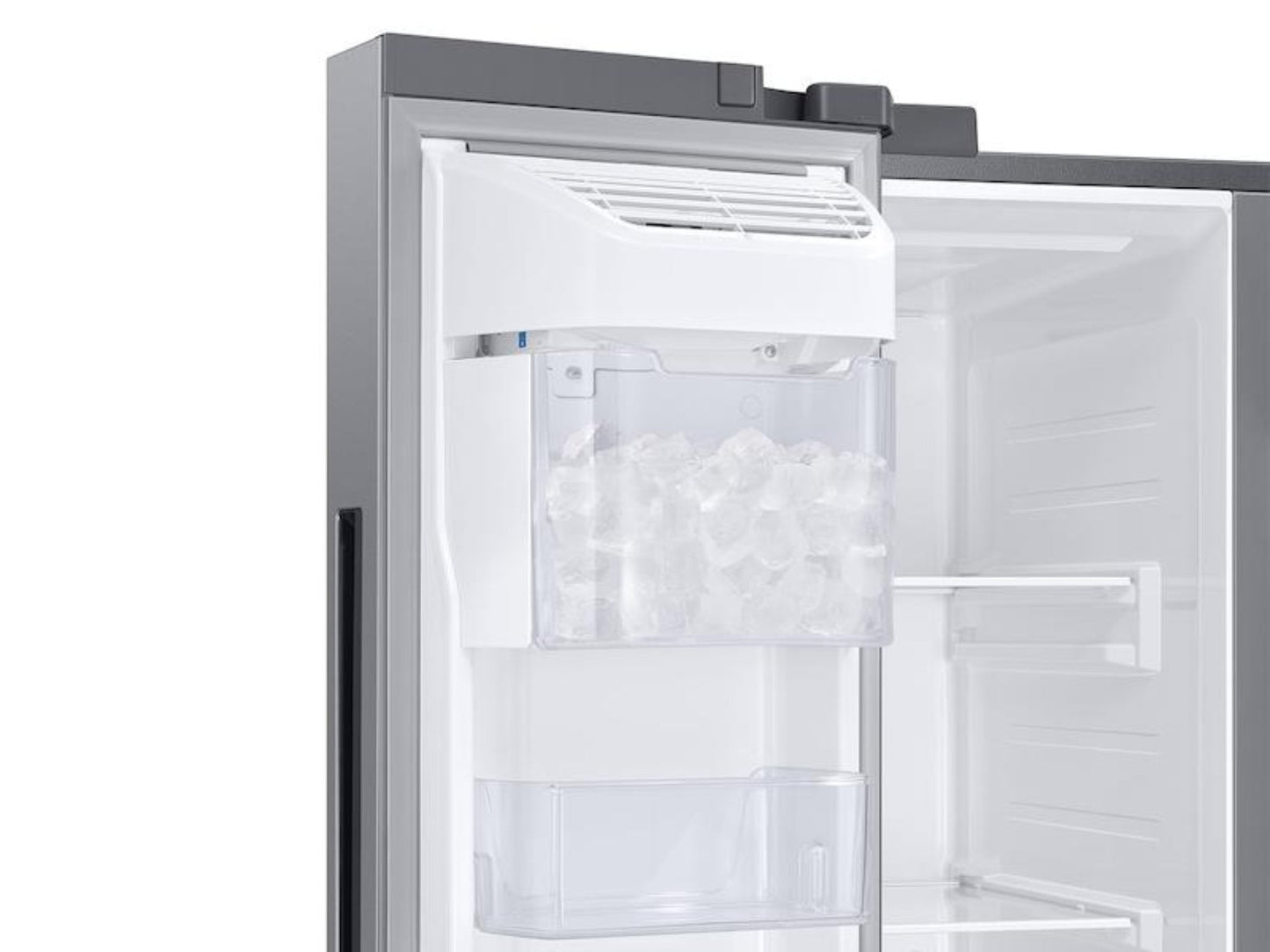 SAMSUNG RS28A500ASR 28 cu. ft. Smart Side-by-Side Refrigerator in Stainless Steel - RS28A500ASR-KT