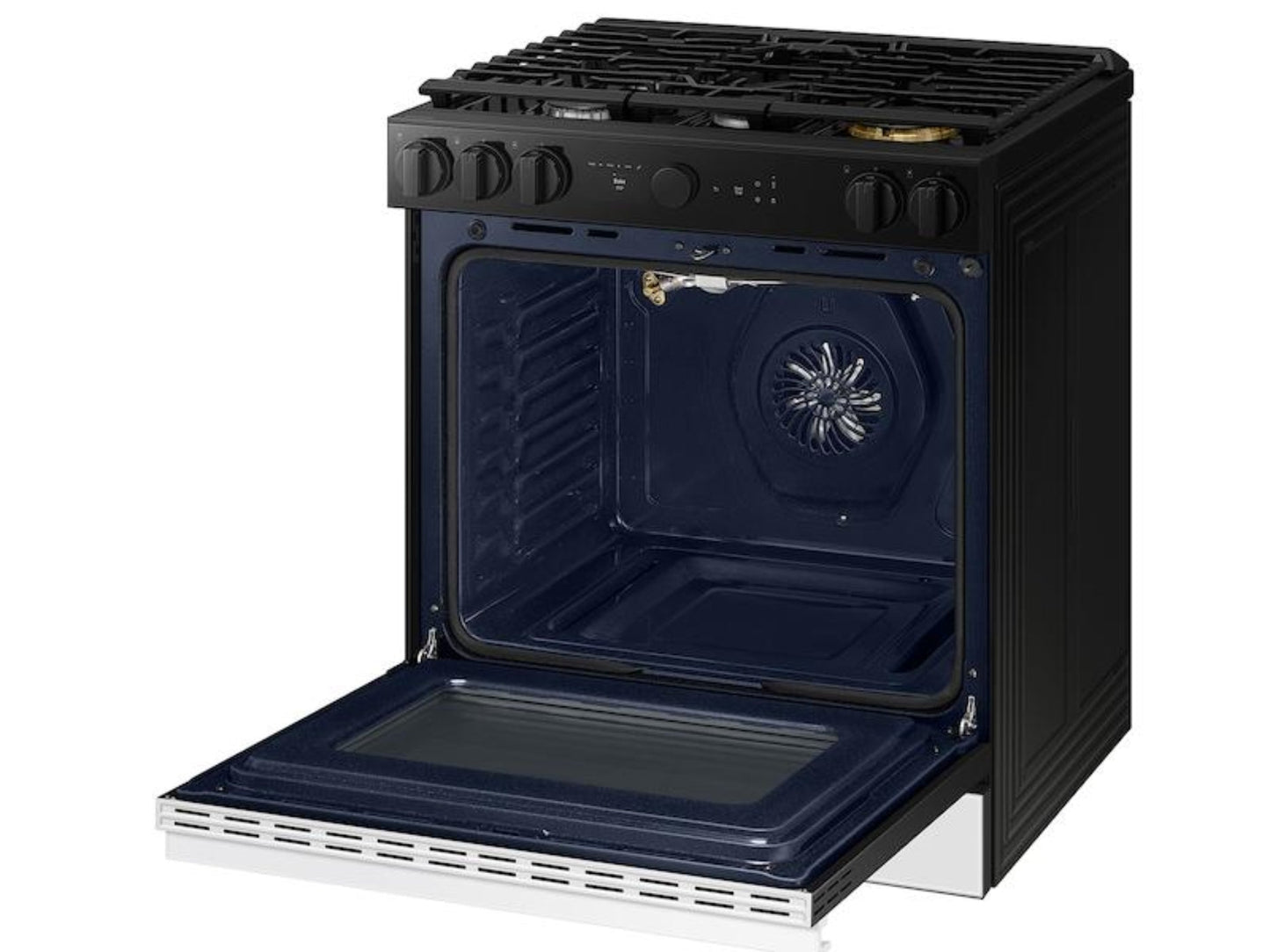 SAMSUNG Bespoke 6.0 cu. ft. Smart Slide-In Gas Range with Air Sous Vide & Air Fry in White Glass - NSG6DB850012-KT