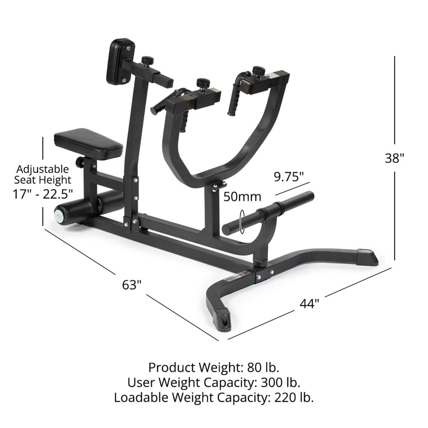 Titan fitness Plate-Loaded Seated Row Machine - 400790