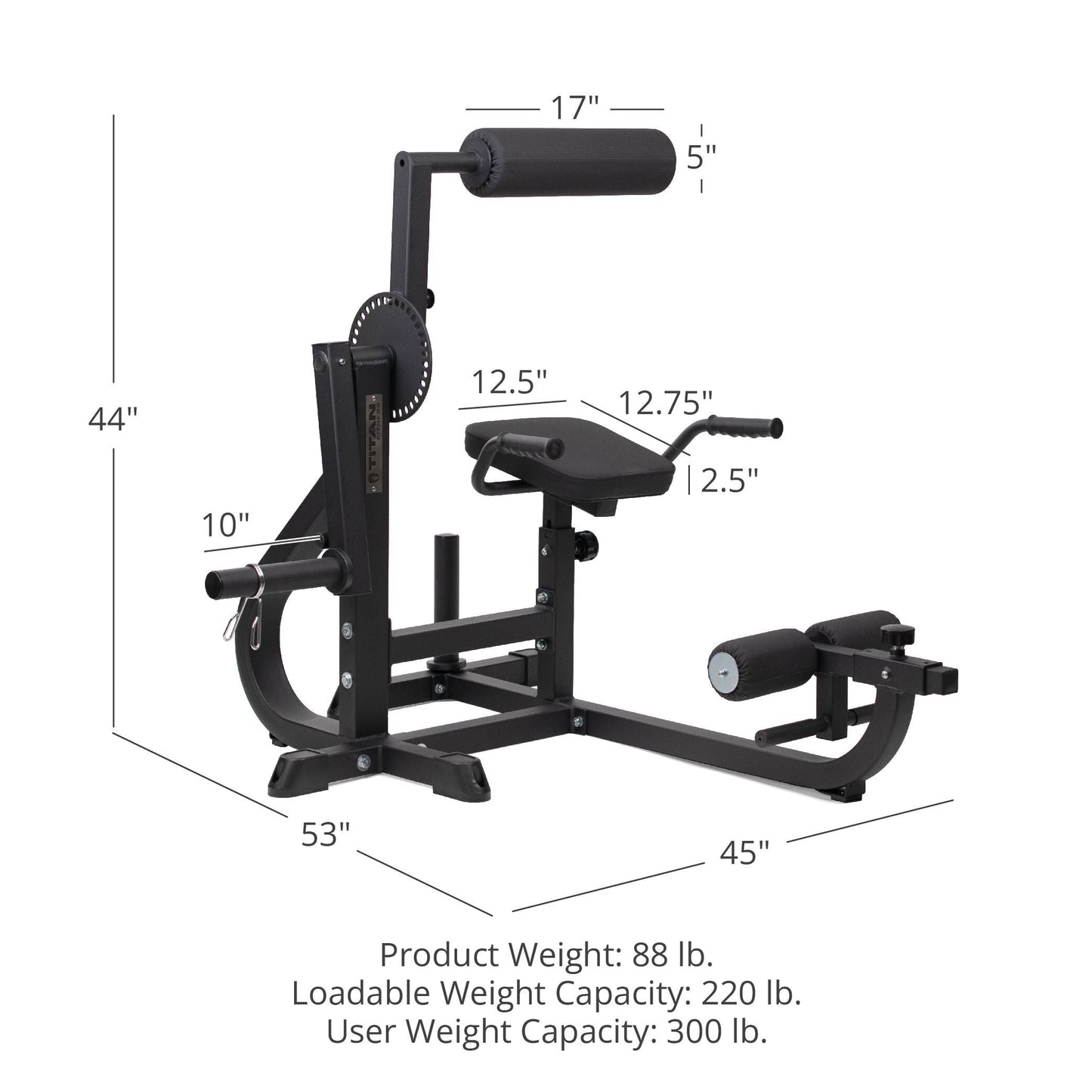 Titan fitness Seated Ab / Back Extension Machine - 400991