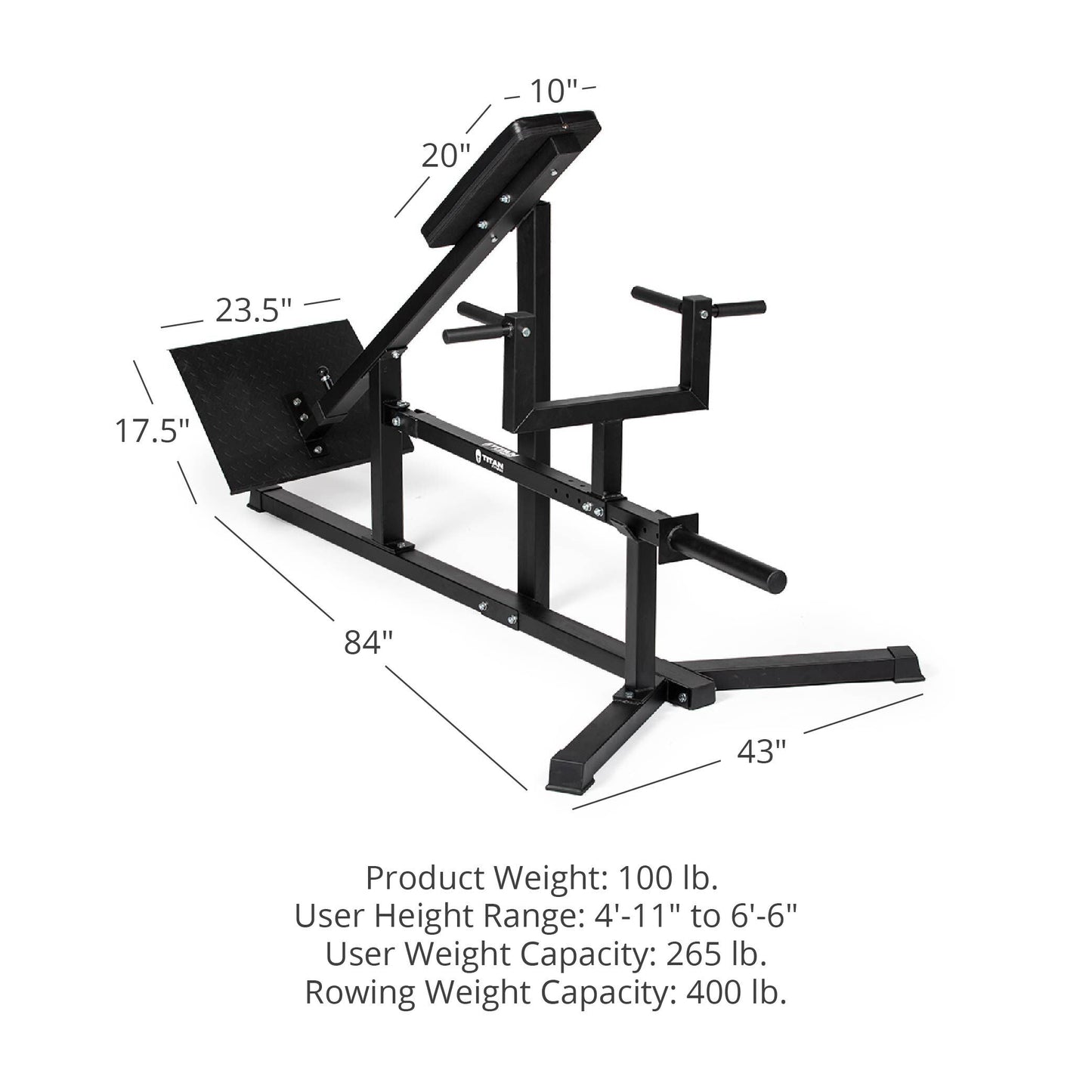 Titan fitness Chest Support T-Bar Row Machine - 401007