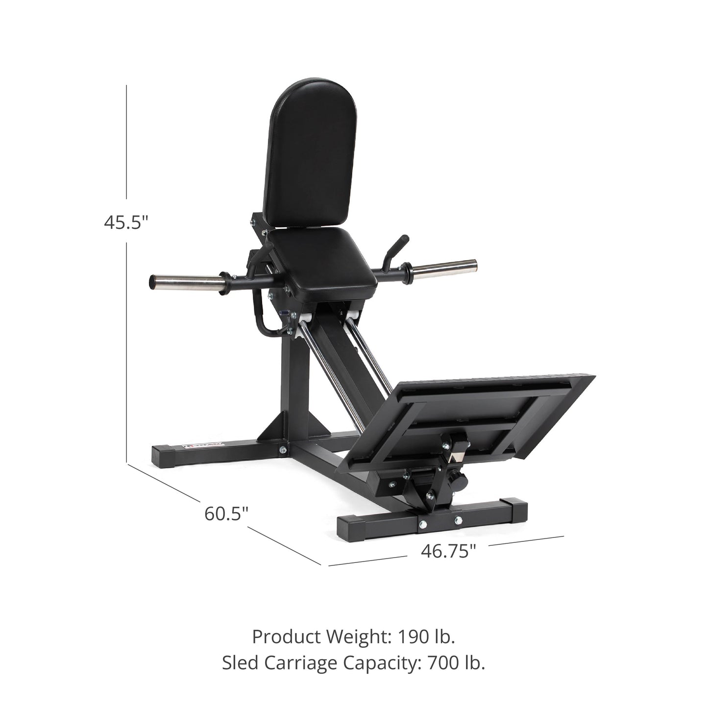 Titan fitness Plate-Loaded Linear Hack Squat Machine - 401231
