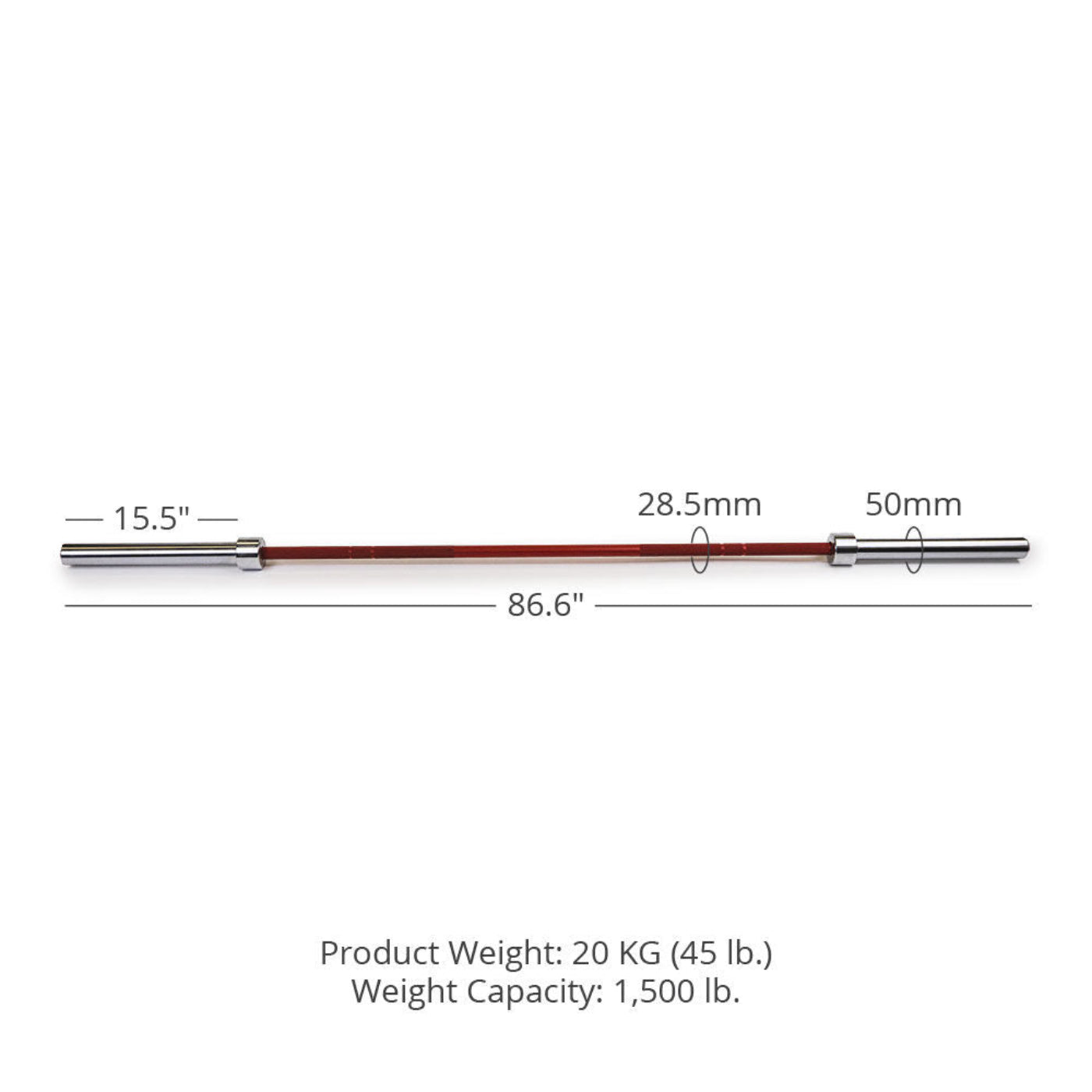 Titan fitness TITAN Series Cerakote Olympic Barbell - 401824