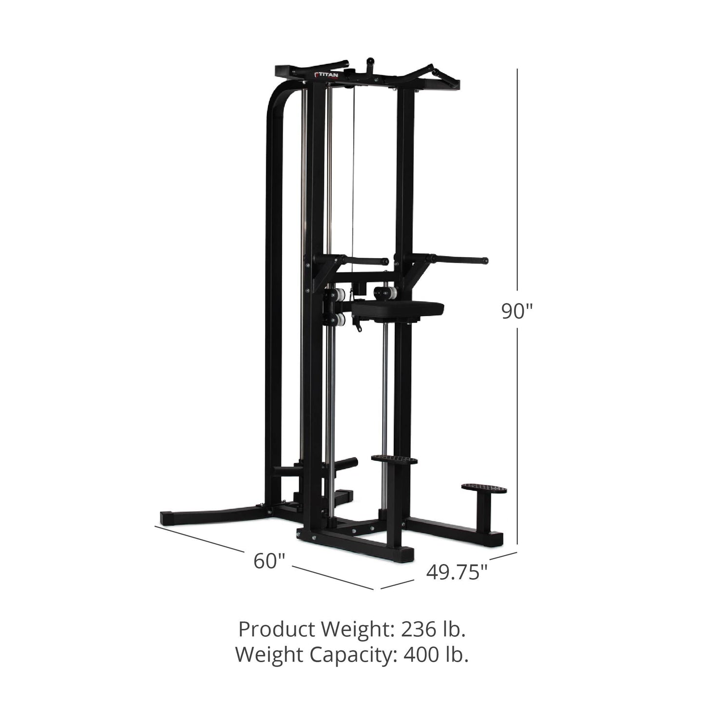 Titan fitness Plate-Loaded Assisted Pull-Up and Dip Machine - 401482