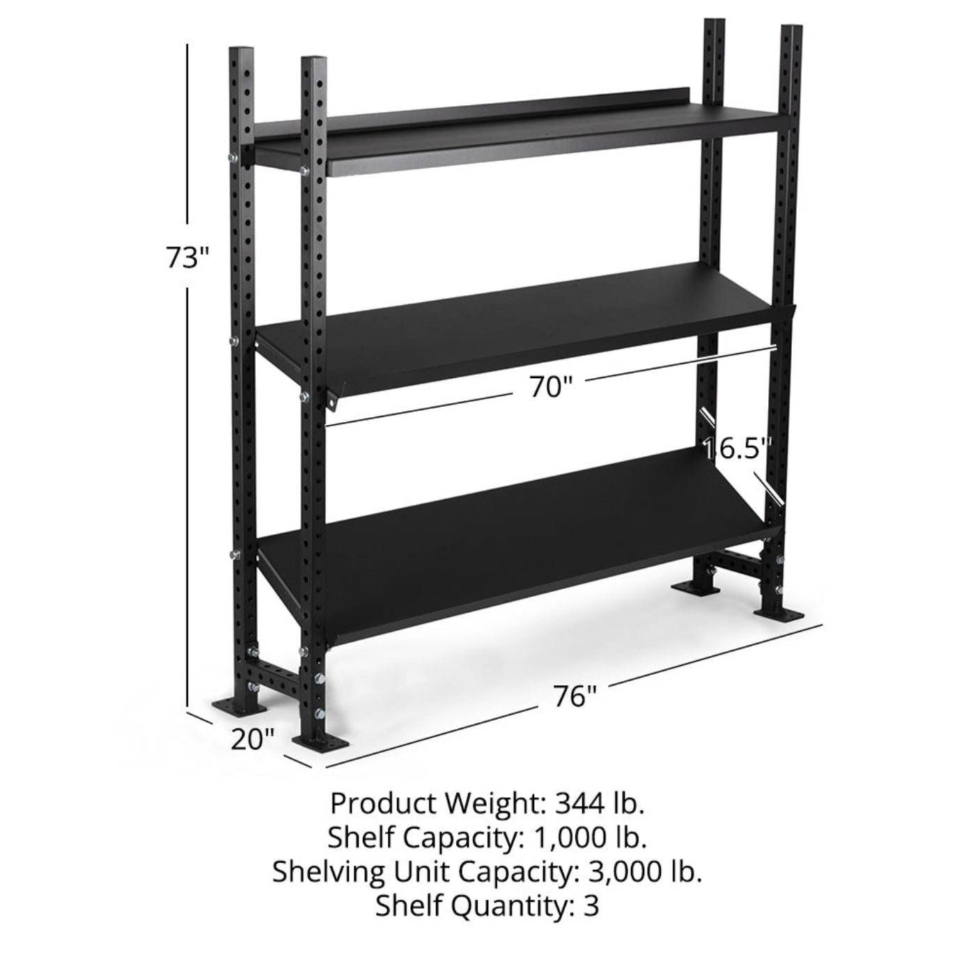 Titan fitness Elite Series Mass Storage System with Adjustable Shelves - 401938