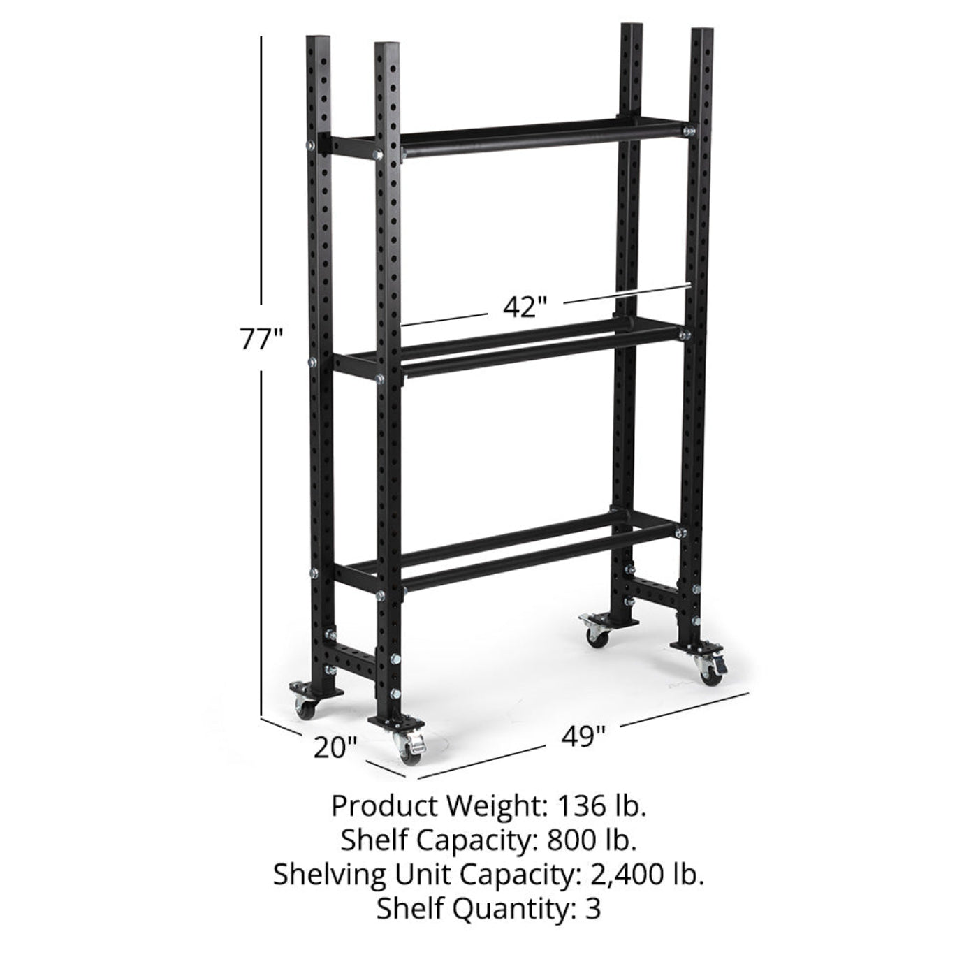 Titan fitness Elite Series Mass Storage System with Bumper Plate & Medicine Ball Shelves - 401934