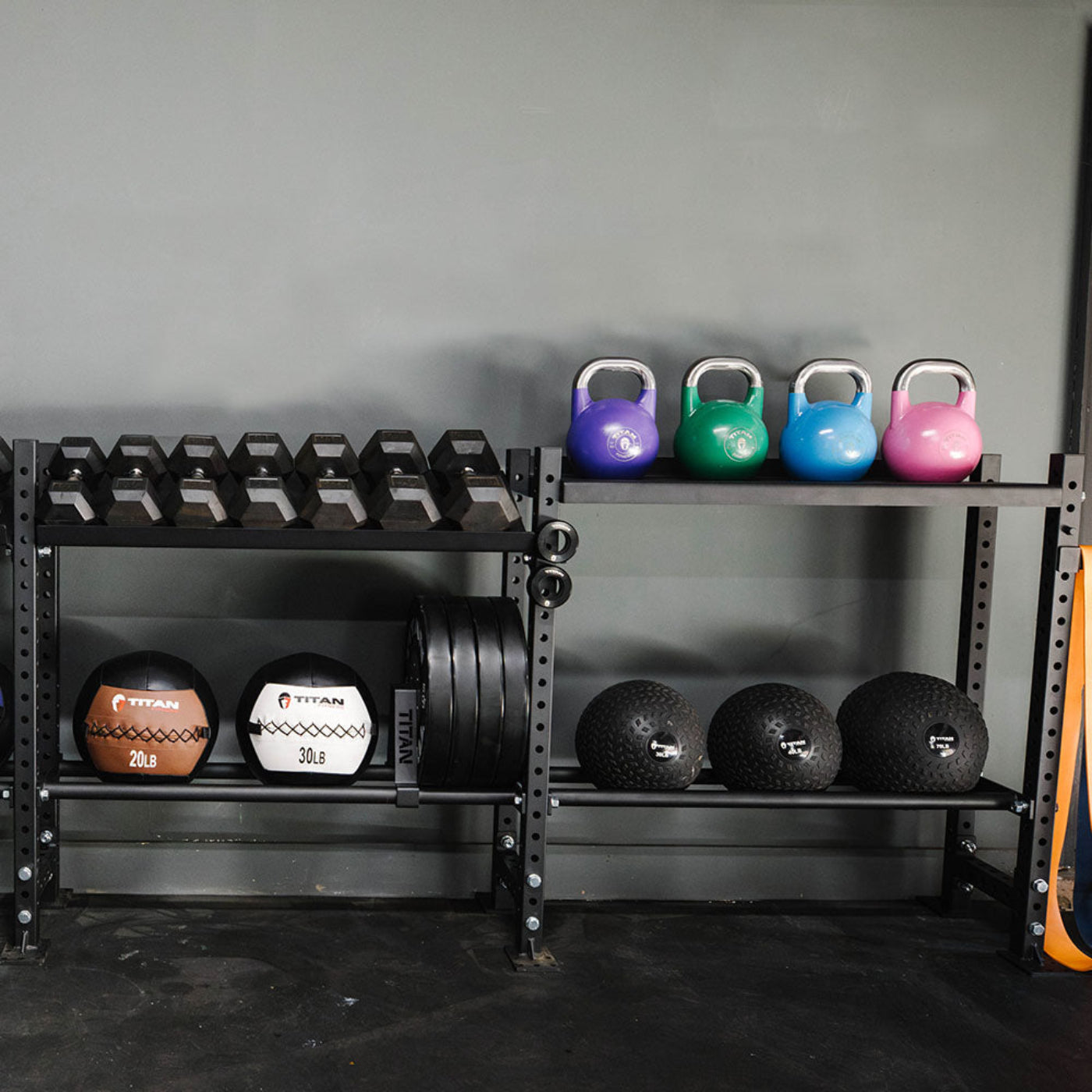 Titan fitness Elite Series Add-On Mass Storage System with Adjustable Shelves - 401966
