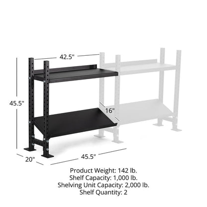 Titan fitness Elite Series Add-On Mass Storage System with Adjustable Shelves - 401966