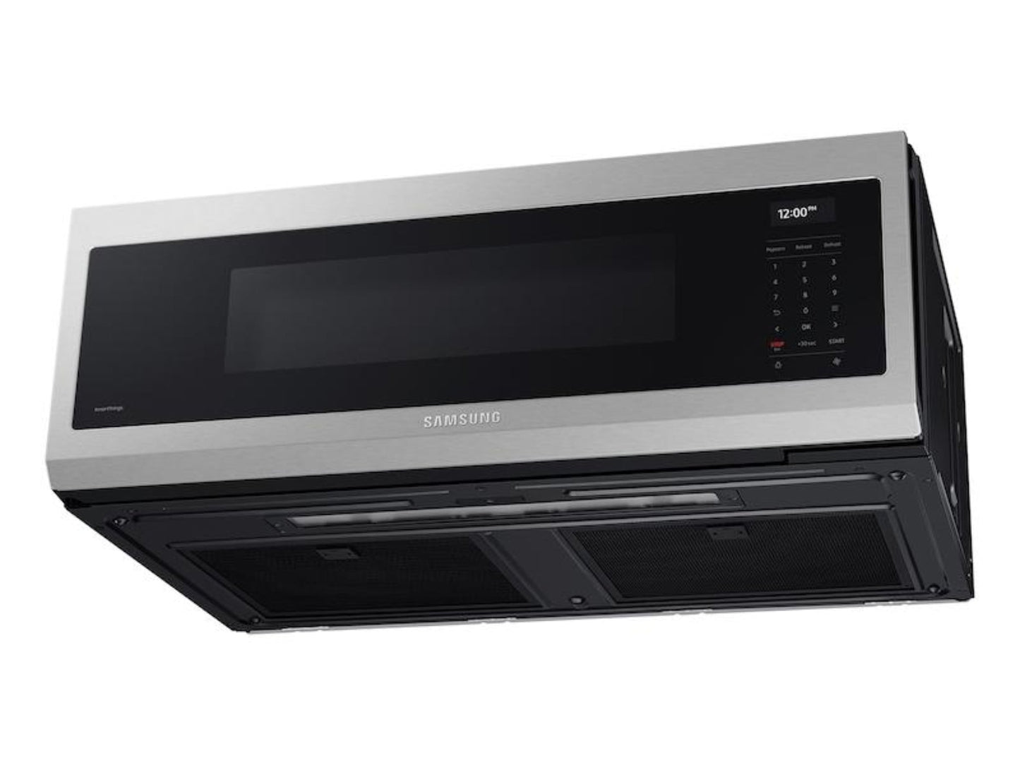 Samsung 30" 1.1 Cu. Ft. Smart Over-the-Range Microwave with Wi-Fi, Voice Control, and Superior Hood Performance in Stainless Steel - ME11A7710DS-KT