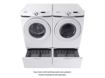 SAMSUNG DVE45T6000W 7.5 cu. ft. Electric Dryer with Sensor Dry in White - DVE45T6000W-KT