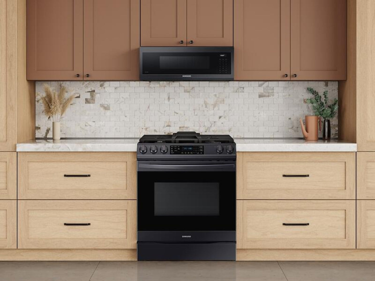 Samsung 1.1 CF SMART OTR WITH WIFI VOICE CONTROL AND SUPERIOR HOOD PERFORMANCE POWER BLACK STAINLESS STEEL - ME11A7710DG-KT
