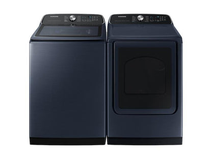 SAMSUNG 7.4 cu. ft. Smart Electric Dryer with Pet Care Dry and Steam Sanitize+ in Brushed Navy - DVE54CG7150D-KT