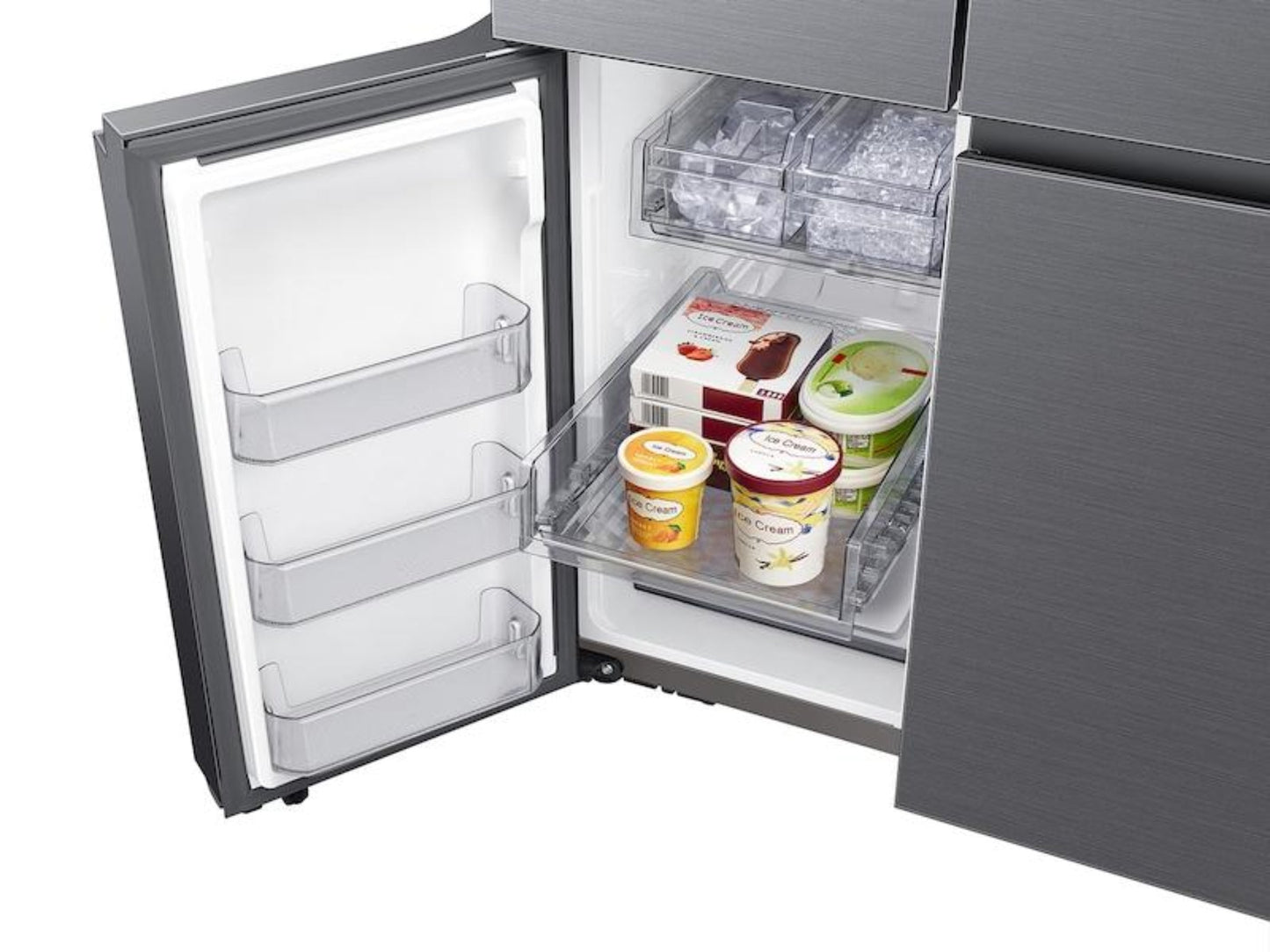 Samsung - RF29A9071SG - 29 cu. ft. Smart 4-Door Flex™ refrigerator featuring Family HubTM with Beverage Center and Dual Ice Maker with Ice Bites in Black Stainless Steel refrigerator featuring Family HubTM wit - RF29A9071SG-KT