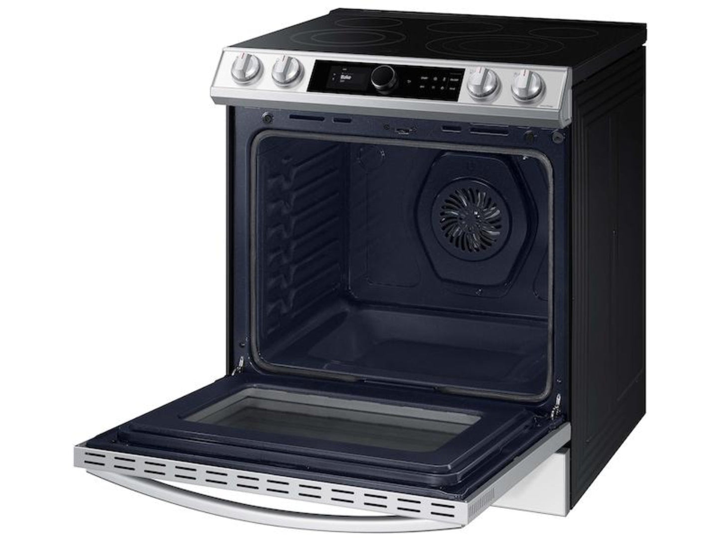 SAMSUNG Bespoke Smart Slide-in Electric Range 6.3 cu. ft. with Smart Dial & Air Fry in White Glass - NE63BB871112AA-KT