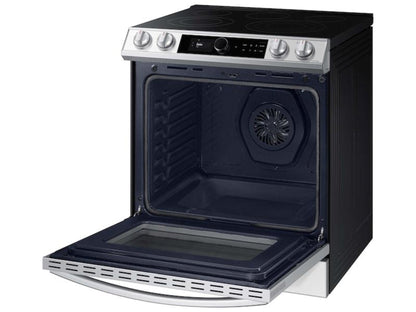 SAMSUNG Bespoke Smart Slide-in Electric Range 6.3 cu. ft. with Smart Dial & Air Fry in White Glass - NE63BB871112AA-KT