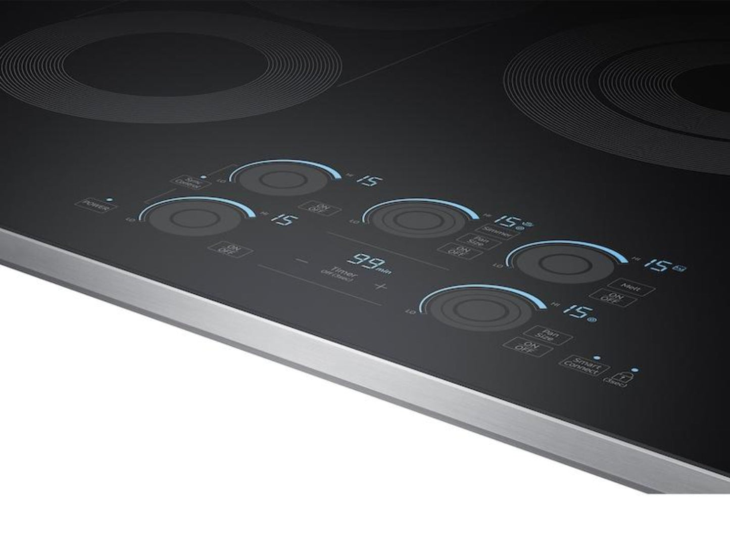 SAMSUNG&nbsp; 30" Smart Electric Cooktop with Sync Elements in Stainless Steel - NZ30K7570RS-KT