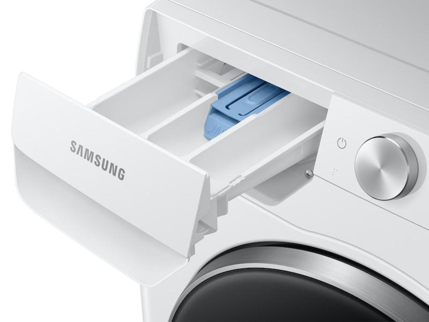 SAMSUNG 2.5 cu. ft. Compact Front Load Washer with AI Smart Dial and Super Speed Wash in White - WW25B6900AW-KT