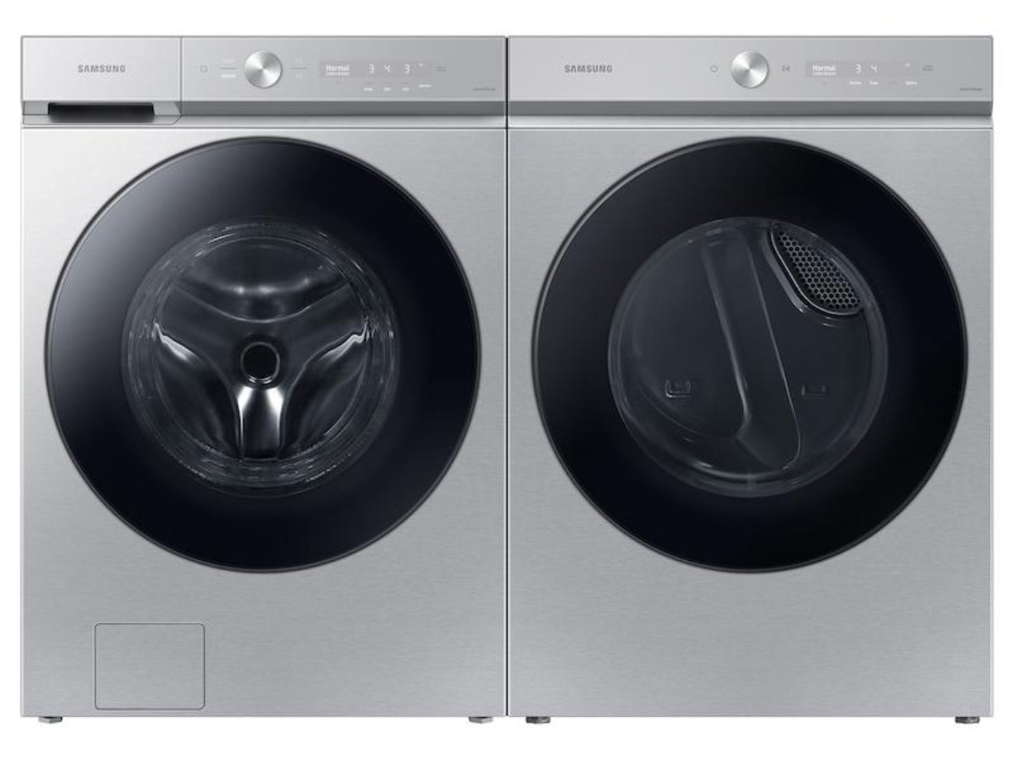SAMSUNG Bespoke 7.6 cu. ft. Ultra Capacity Electric Dryer with Super Speed Dry and AI Smart Dial in Silver Steel - DVE53BB8700TA3-KT