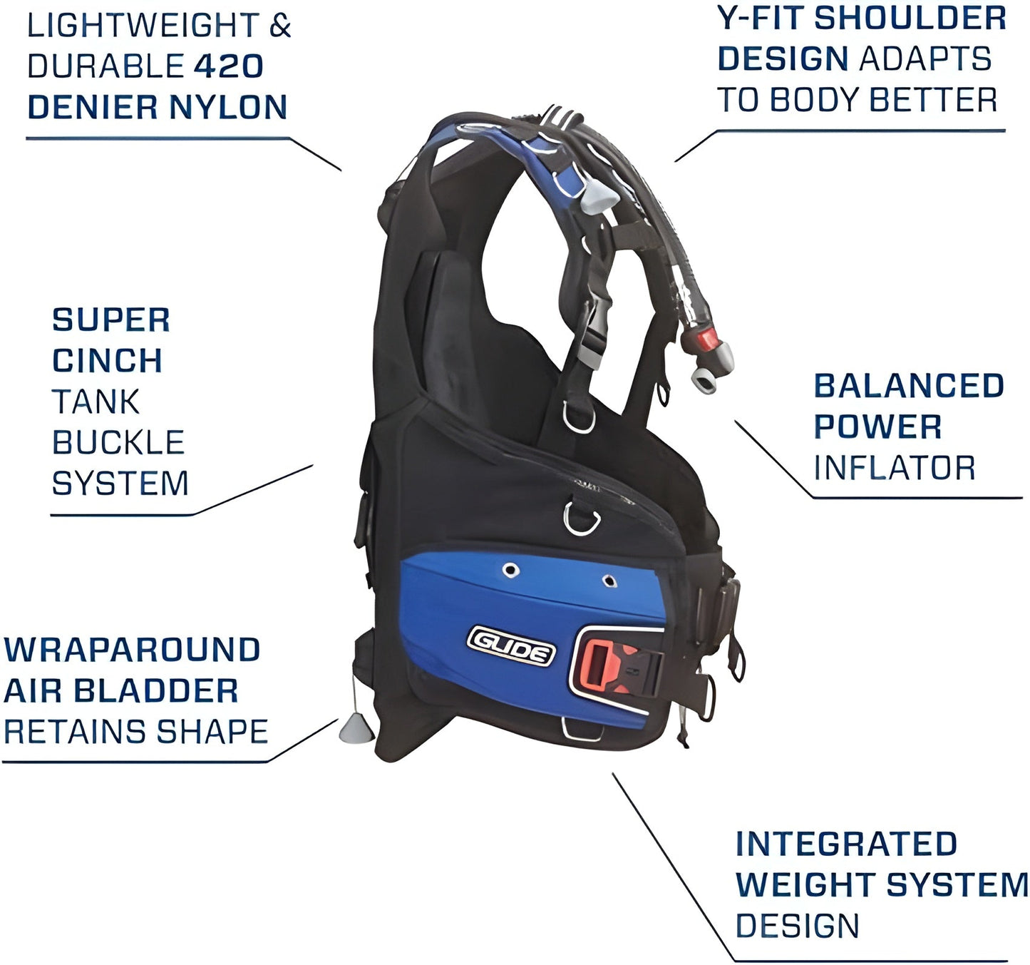 Scubapro Glide 2023 BCD with Balanced Power Inflator - BCD407 01-XS