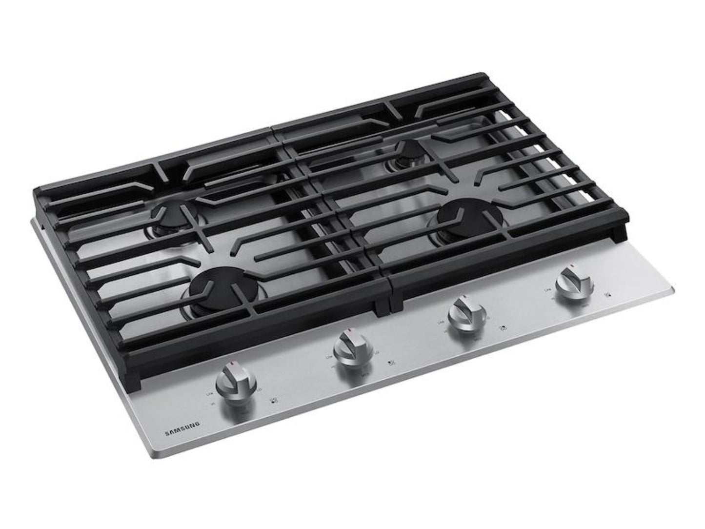 Samsung 30" Gas Cooktop w/ 4 Sealed Burners, Continuous Cast Iron Grates, Ready2Fit™, LP Conversion Kit, 45K BTU Output, ADA Compliant, Stainless Steel - NA30R5310FS-KT
