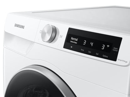SAMSUNG 2.5 cu. ft. Compact Front Load Washer with AI Smart Dial and Super Speed Wash in White - WW25B6900AW-KT