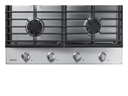 Samsung 30" Gas Cooktop w/ 4 Sealed Burners, Continuous Cast Iron Grates, Ready2Fit™, LP Conversion Kit, 45K BTU Output, ADA Compliant, Stainless Steel - NA30R5310FS-KT