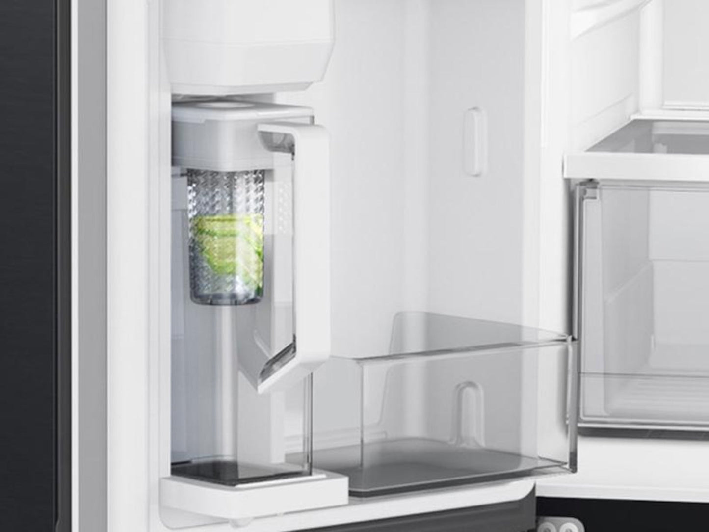 Samsung - RF29A9071SG - 29 cu. ft. Smart 4-Door Flex™ refrigerator featuring Family HubTM with Beverage Center and Dual Ice Maker with Ice Bites in Black Stainless Steel refrigerator featuring Family HubTM wit - RF29A9071SG-KT