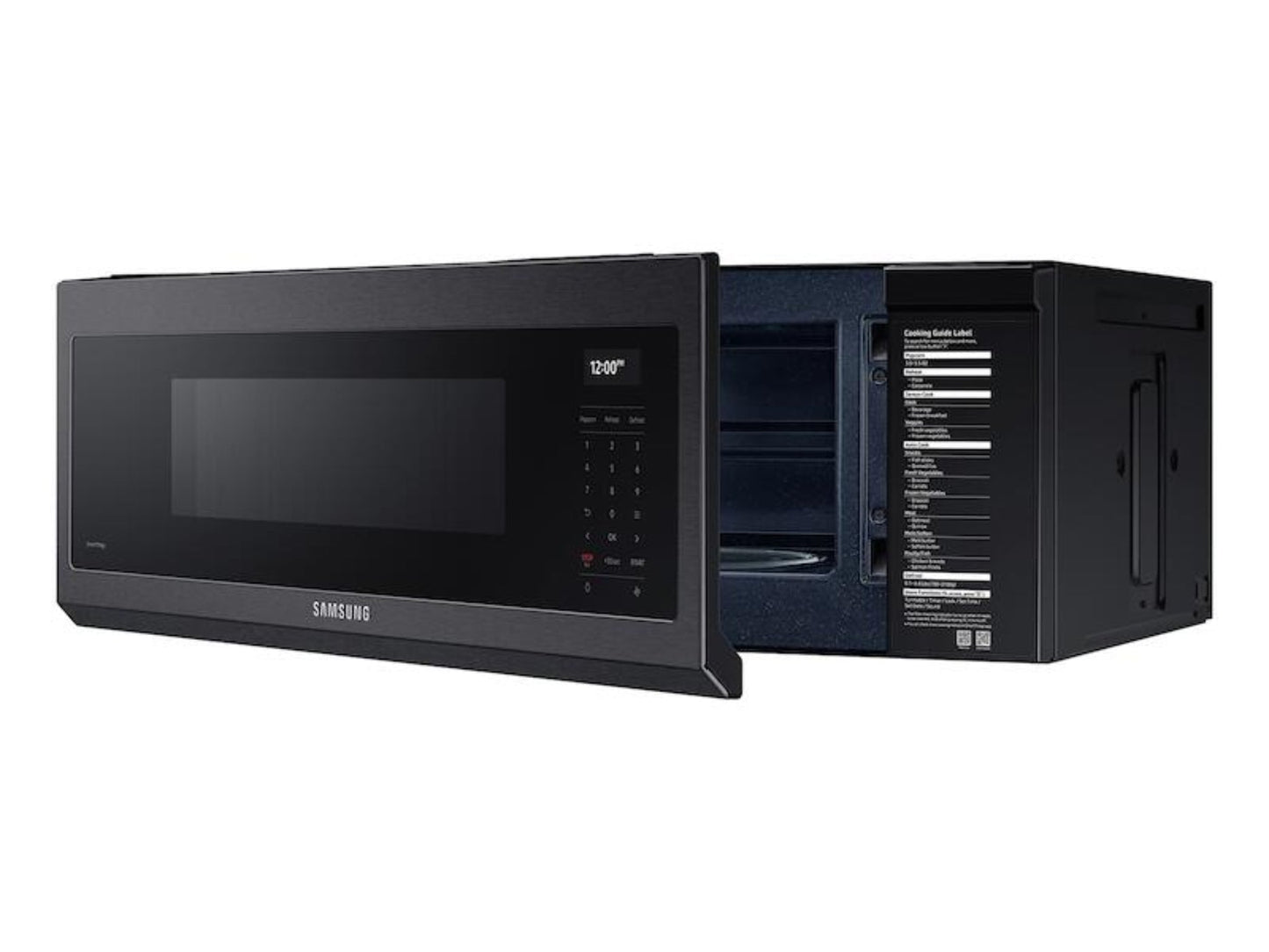 Samsung 1.1 CF SMART OTR WITH WIFI VOICE CONTROL AND SUPERIOR HOOD PERFORMANCE POWER BLACK STAINLESS STEEL - ME11A7710DG-KT