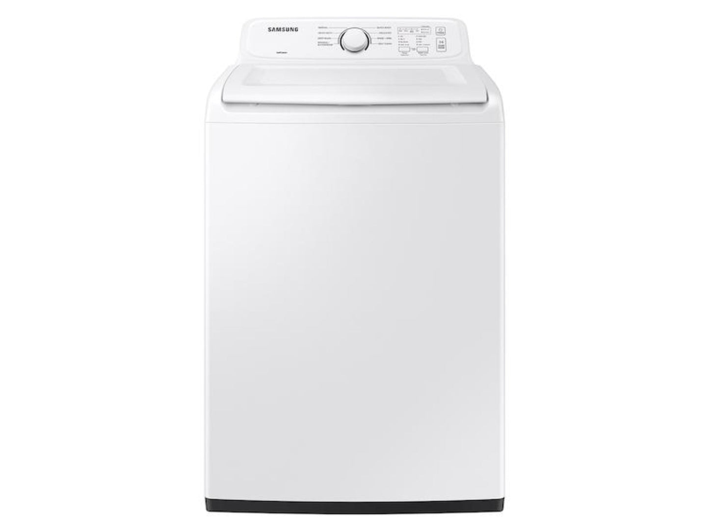 SAMSUNG 4.1 cu. ft. Capacity Top Load Washer with Soft-Close Lid and 8 Washing Cycles in White - WA41A3000AW-KT