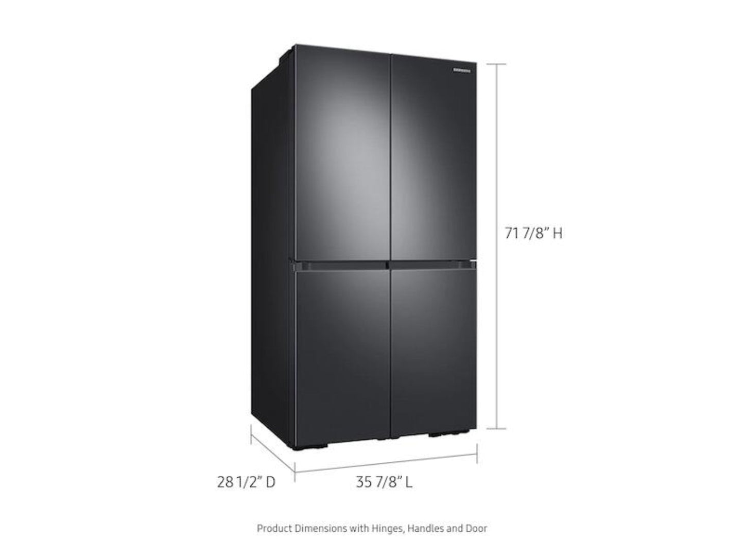 Samsung - RF29A9071SG - 29 cu. ft. Smart 4-Door Flex™ refrigerator featuring Family HubTM with Beverage Center and Dual Ice Maker with Ice Bites in Black Stainless Steel refrigerator featuring Family HubTM wit - RF29A9071SG-KT