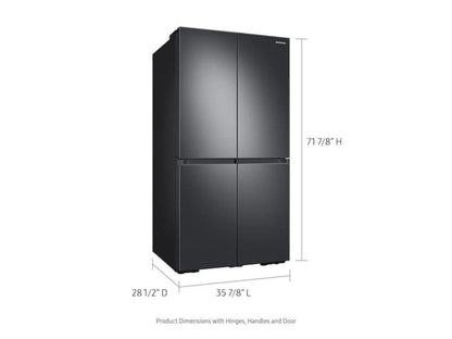 Samsung - RF29A9071SG - 29 cu. ft. Smart 4-Door Flex™ refrigerator featuring Family HubTM with Beverage Center and Dual Ice Maker with Ice Bites in Black Stainless Steel refrigerator featuring Family HubTM wit - RF29A9071SG-KT