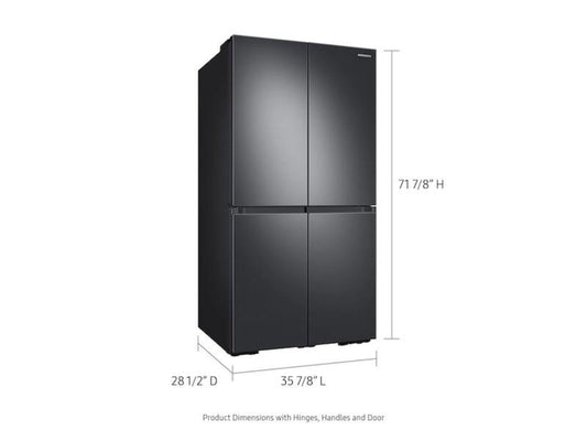 Samsung - RF29A9071SG - 29 cu. ft. Smart 4-Door Flex™ refrigerator featuring Family HubTM with Beverage Center and Dual Ice Maker with Ice Bites in Black Stainless Steel refrigerator featuring Family HubTM wit - RF29A9071SG-KT
