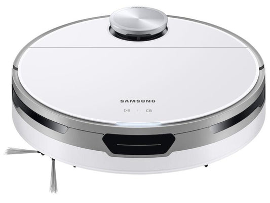 SAMSUNG Jet Bot+ Robot Vacuum Cleaner w/ Clean Station, Automatic Emptying, Precision Cleaning, 5-Layer Filter, Intelligent Power Control for Hardwood Floors, Carpets, Area Rugs, VR30T85513W, White - VR30T85513W-KT