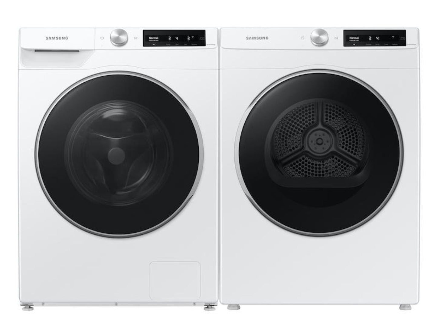 SAMSUNG 2.5 cu. ft. Compact Front Load Washer with AI Smart Dial and Super Speed Wash in White - WW25B6900AW-KT