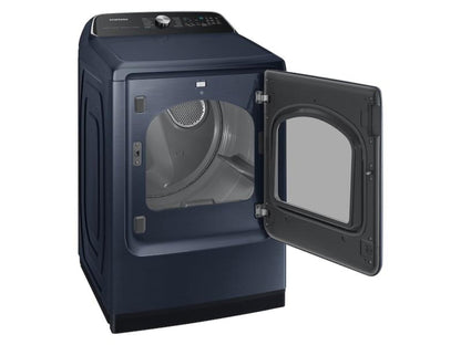 SAMSUNG 7.4 cu. ft. Smart Electric Dryer with Pet Care Dry and Steam Sanitize+ in Brushed Navy - DVE54CG7150D-KT