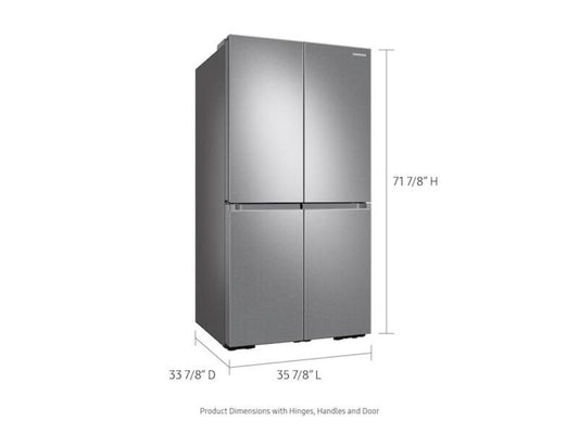 Samsung - RF29A9071SR - 29 cu. ft. Smart 4-Door Flex™ refrigerator featuring Family HubTM with Beverage Center and Dual Ice Maker with Ice Bites in Stainless Steel - RF29A9071SR-KT