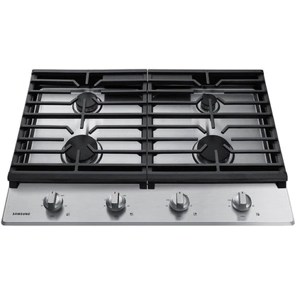 Samsung 30" Gas Cooktop w/ 4 Sealed Burners, Continuous Cast Iron Grates, Ready2Fit™, LP Conversion Kit, 45K BTU Output, ADA Compliant, Stainless Steel - NA30R5310FS-KT