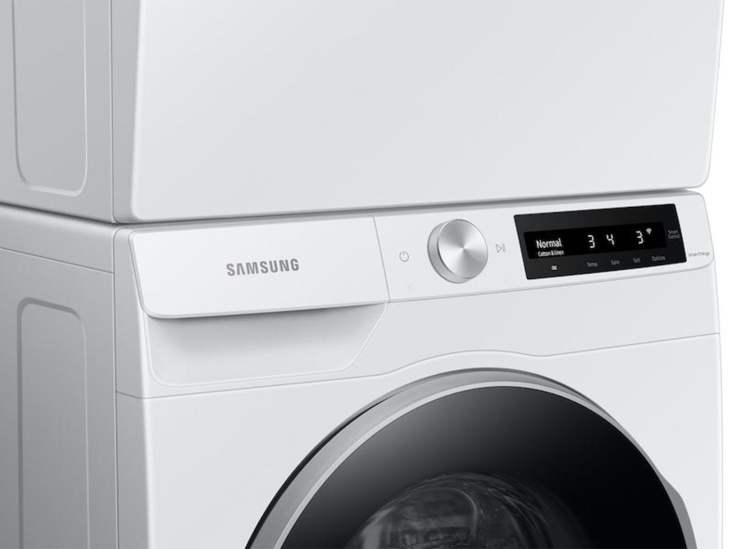 SAMSUNG 2.5 cu. ft. Compact Front Load Washer with AI Smart Dial and Super Speed Wash in White - WW25B6900AW-KT
