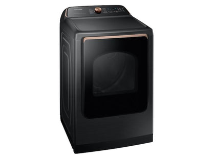 SAMSUNG 7.4 cu. ft. Smart Gas Dryer with Pet Care Dry and Steam Sanitize+ in Brushed Black - DVG54CG7550V-KT