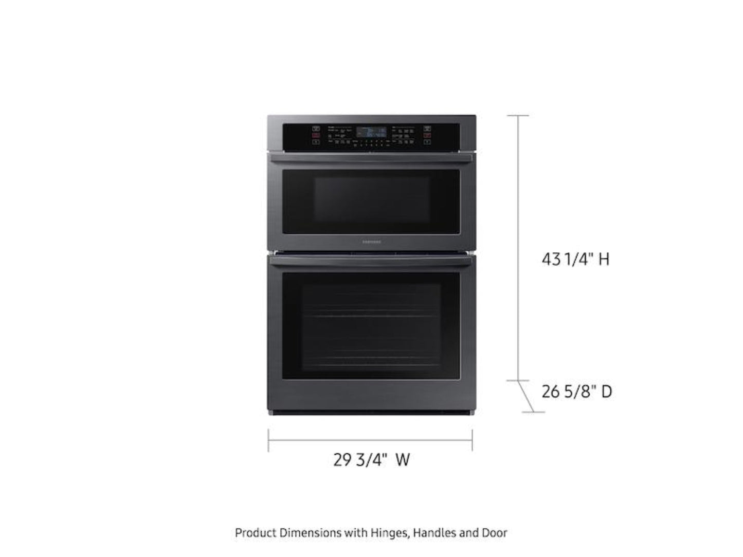 SAMSUNG  30" Smart Microwave Combination Wall Oven in Black Stainless Steel - NQ70T5511DG-KT