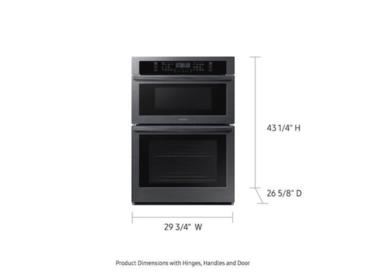 SAMSUNG  30" Smart Microwave Combination Wall Oven in Black Stainless Steel - NQ70T5511DG-KT