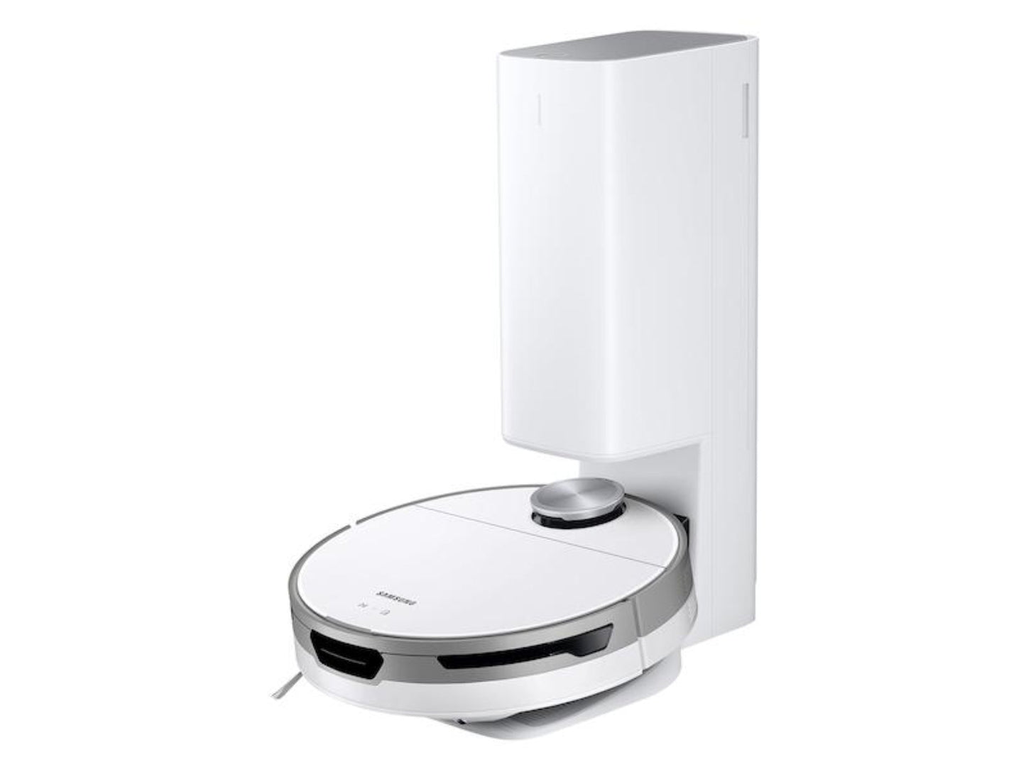 SAMSUNG Jet Bot+ Robot Vacuum Cleaner w/ Clean Station, Automatic Emptying, Precision Cleaning, 5-Layer Filter, Intelligent Power Control for Hardwood Floors, Carpets, Area Rugs, VR30T85513W, White - VR30T85513W-KT