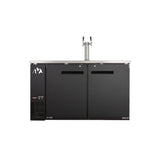 Chef AAA Commercial 59" Single Tap Kegerator Beer Dispenser (2) 1/2 Keg Capacity 19 cu.ft. - UDD-2-HC