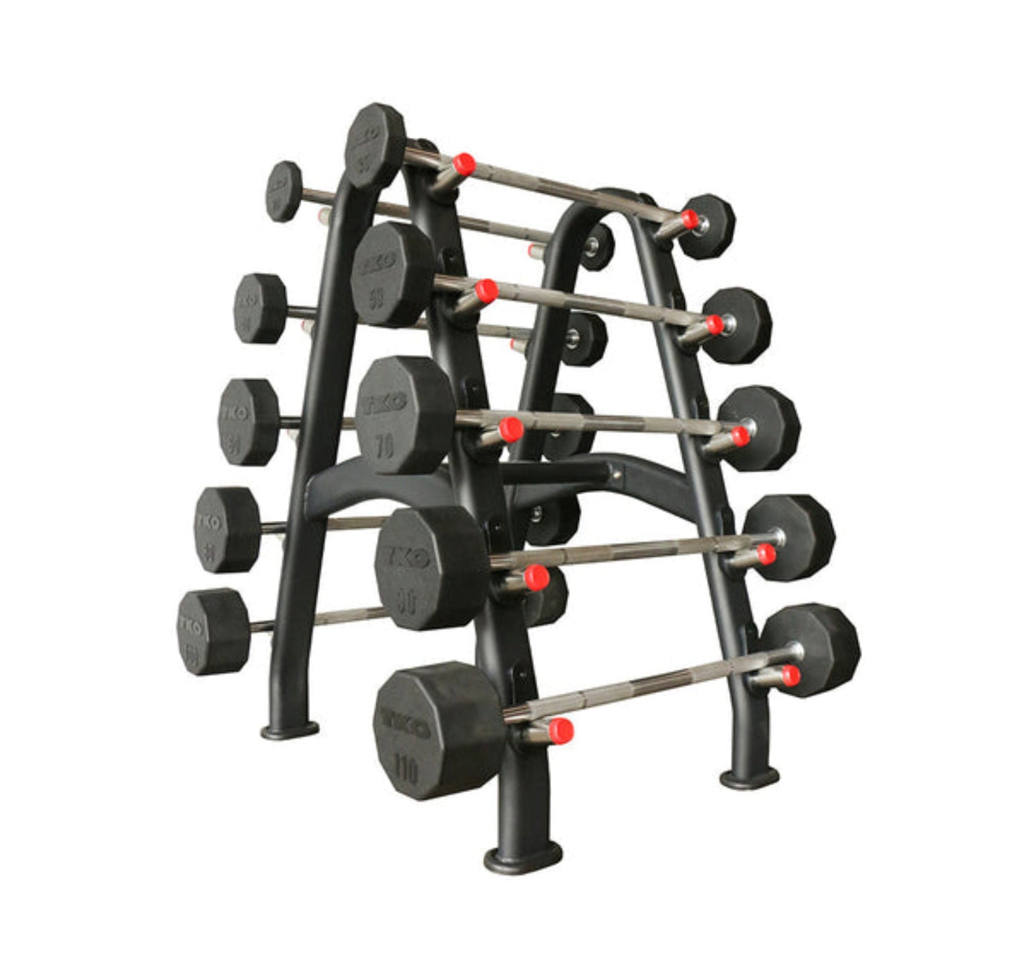 TKO Strength 10 Pair Fixed Barbell Rack